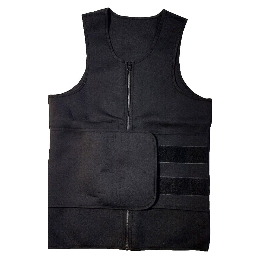 Neoprene‎ Waist Trainer Vest Zipper Adjustable Belt Women XL Black Body Shaper